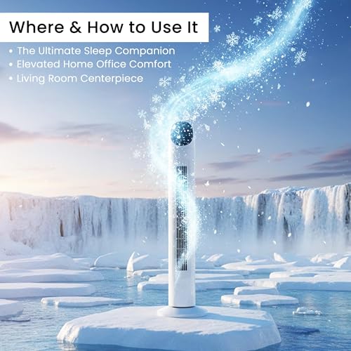 Image of Casa Copenhagen, X Pro Tower Fan, Touch &, 4 Speeds & 4 Modes, 12 Timer, 25dB Quiet Operation, High Performance Bladeless Technology, 90 Oscillation Cover Room Area up to 25㎡