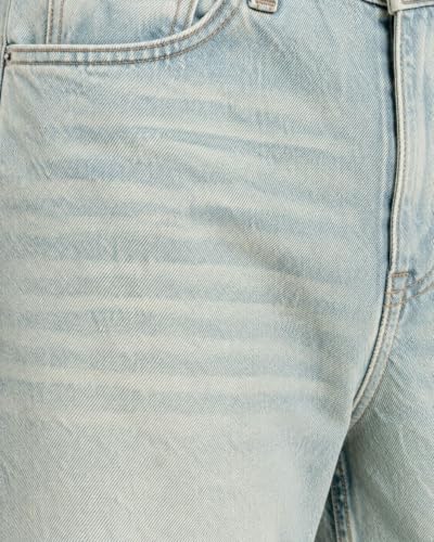 MQ Denim Men's Straight Fit Jeans, Blue, Size 28 - Image 5