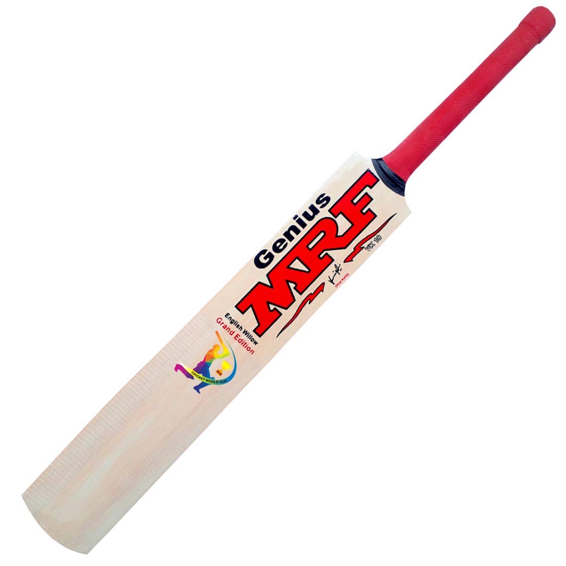 MRFF Fabulous World Cup Education Poplar Willow Virat Kohli Cricket Bat, wood, Multicolour