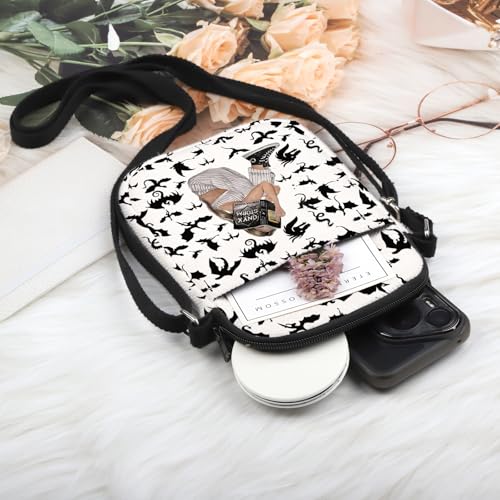 POFULL Romantasy Fantasy Book Lover Gift Bookish Merch Dragon Rider Crossbody Bag3