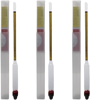3 Pcs Hydrometer Alcohol,0-200 Alcohol Level Meter,l Digital Accurate Alcohol Proof Tester for High Alcohol Proof