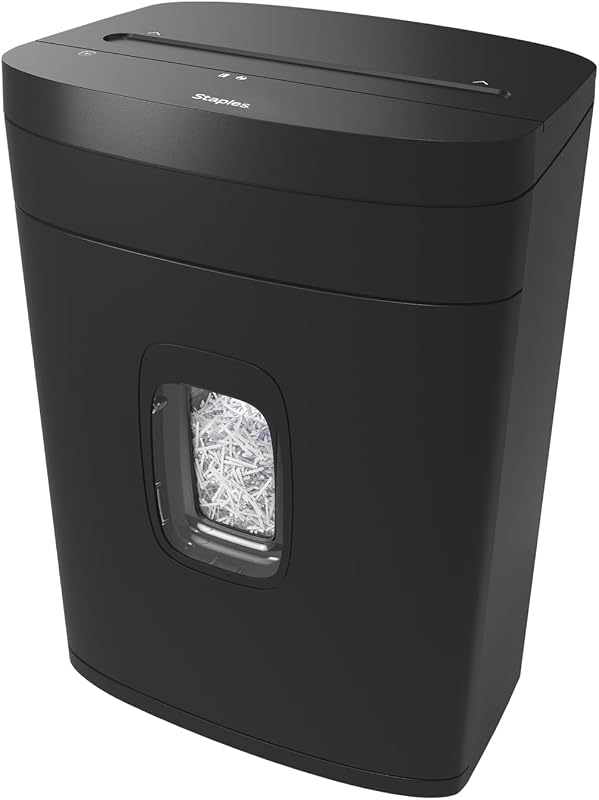 Trituradora de papel microcortada de 12 hojas, alta seguridad, tritura tarjetas de crédito, para el hogar y la oficina, antiatasco, negra | Destruye tarjetas de crédito y documentos para el hogar o la oficina. Diseño de microcorte resistente a atascos.