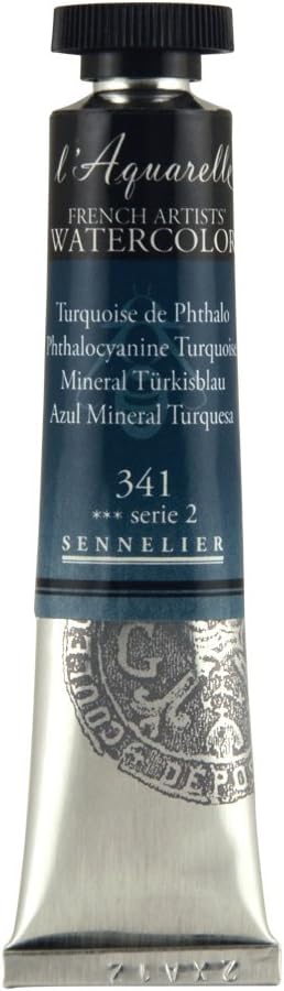 SENNELIER L'Aquarelle French Watercolor, 21ml Tube, S2 Phthalo Turquoise