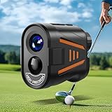 Golf Rangefinder with Slope Compensation Mode, 1800 Yards Golf Laser Rangefinder, 6X Magnification for Distance Angle Height Measurement, Magnetic Stripe, Water Resistant, Flag Pole Locking Vibration