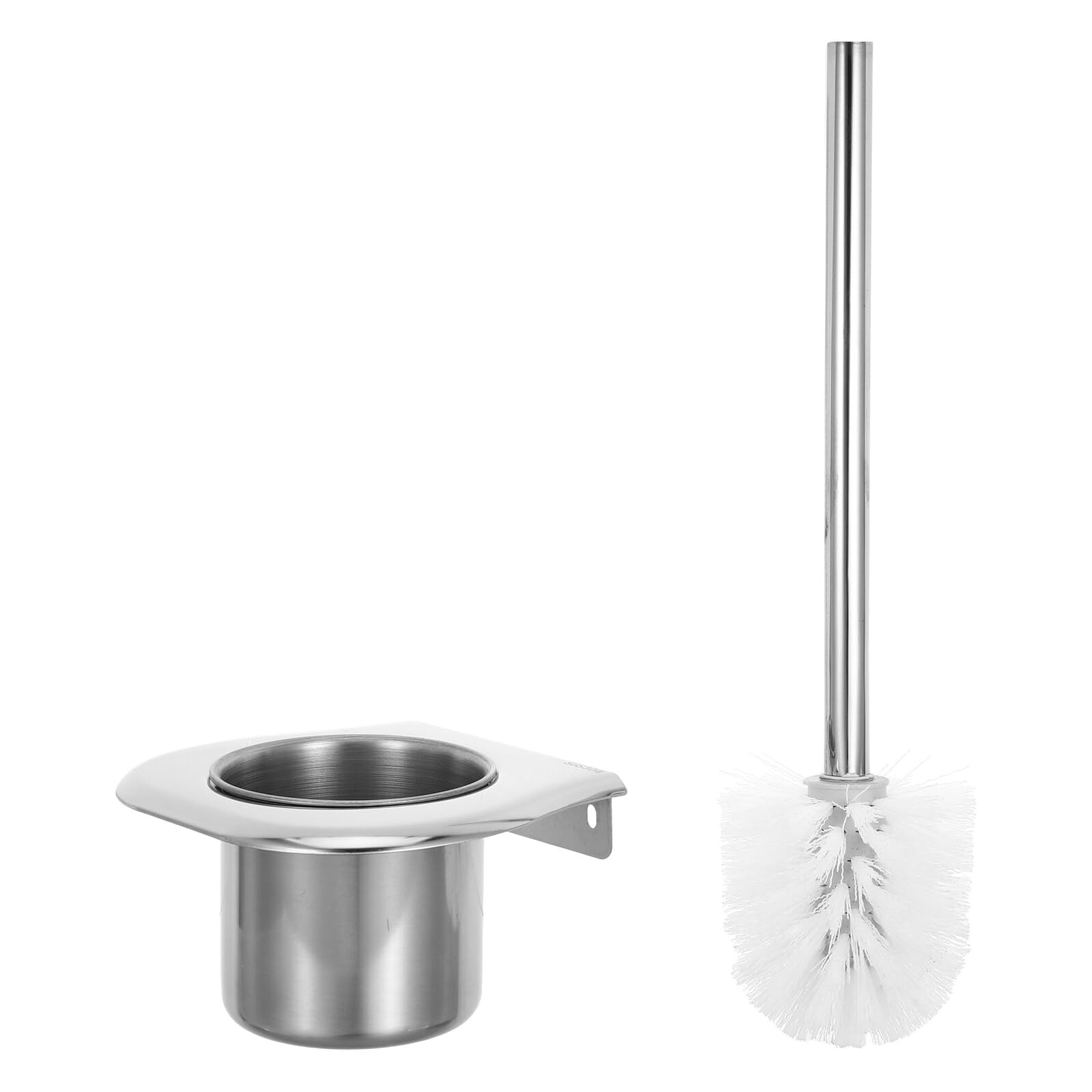 Porte-brosse WC mural en acier inoxydable pour optimiser l'espace des petits WC