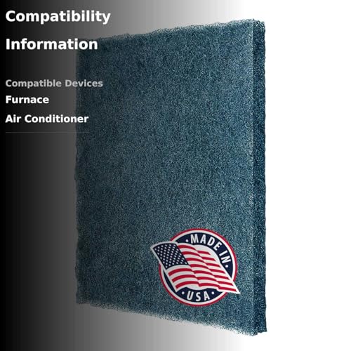 CoreCarbon 20x30x1 Cut To Fit Furnace & Air Conditioner Washable Reusable High Air Flow Polyester Fiber Filter Media (20