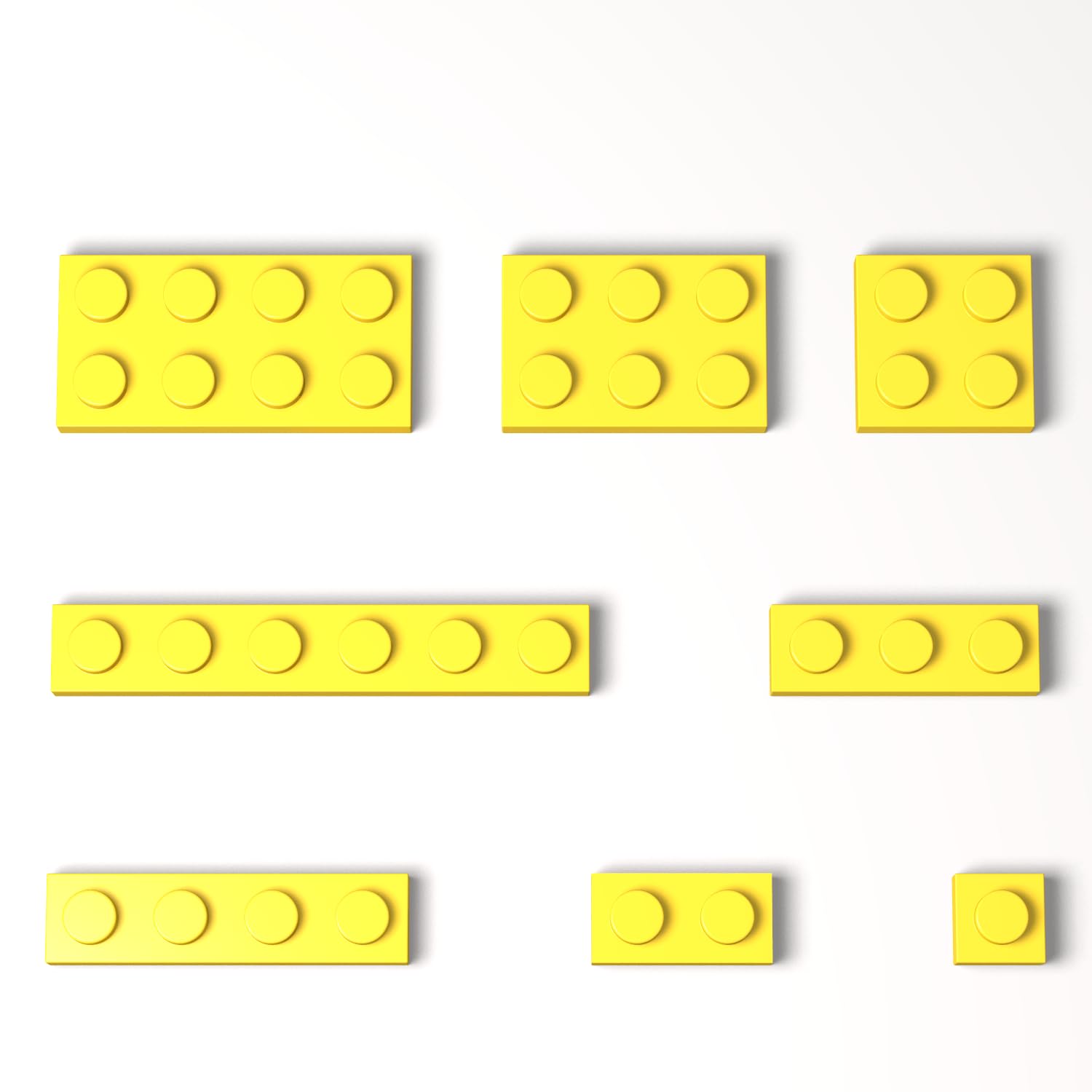 Photo 1 of 100 Pieces Classic Building Plate Assortment Pack, 8 Sizes Small Baseplates Multipacks, Compatible with Lego Parts and Pieces, Small Plate for Building(Color:Yellow)