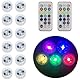 Anzhen 12 Stück Mini Unterwasser Led Teelichter mit Fernbedienung,RGB Multi Mehrfarbige LED Teichbeleuchtung,Poolbeleuchtung Unterwasser Licht für Aquarium Pool Vase Weihnachten