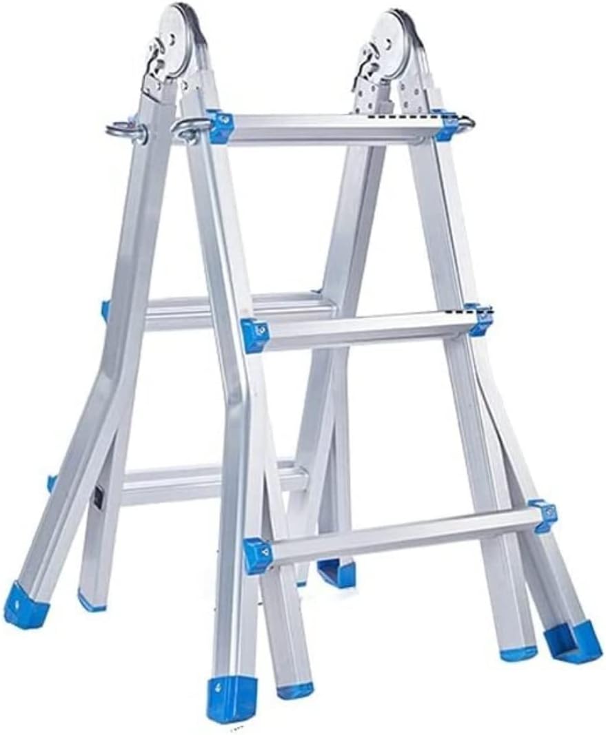 Step Ladder Folding Ladder Telescopic Ladder Portable Ladders Aluminum Step Ladder Step Extension Ladder for Family Daily Folding Ladder Telescopic Ladder(Size:4 Step)