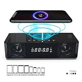 Radio reloj FM: en su tiempo libre, use la función de radio para escuchar bien la radio. El rango de frecuencia de FM es 87.5MHz-108MHz. Con 20 estaciones de almacenamiento, almacene cualquiera de sus estaciones favoritas para escucharla de manera fácil y rápida.