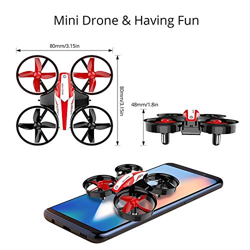 Holy Stone HS210 Mini Drone RC Nano Quadcopter Best Drone for Kids and Beginners RC Helicopter Plane with Auto Hovering, 3D Flip, Headless Mode and Extra Batteries Toys for Boys and Girls