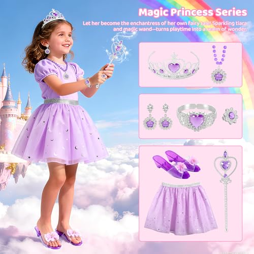 Tinkkorz Princess Dress Up Toys and Jewelry Boutique, Girls Role Play Gift Set, Kids Toys for 3-6 Years Girl, Birthday Party Favors, Pretend Play Gifts for Little Girls Aged - Thumbnail 5