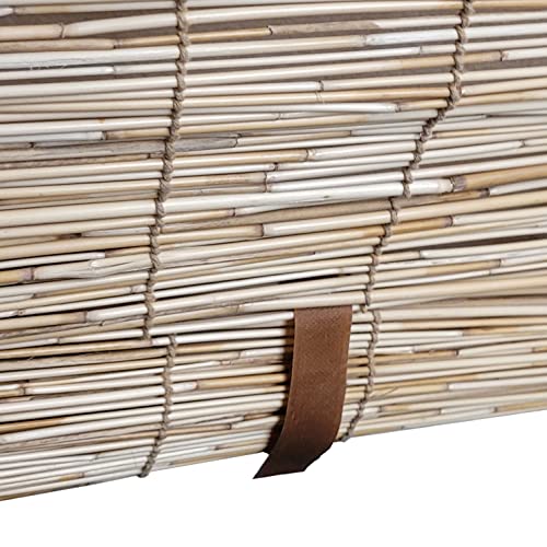 Backyard X-Scapes Light-Filtering Cord-Free Bamboo Reed Roll-Up Blind Shades For Windows Manual Roman Blinds Natural 60 In W X 72 In H #TOP7