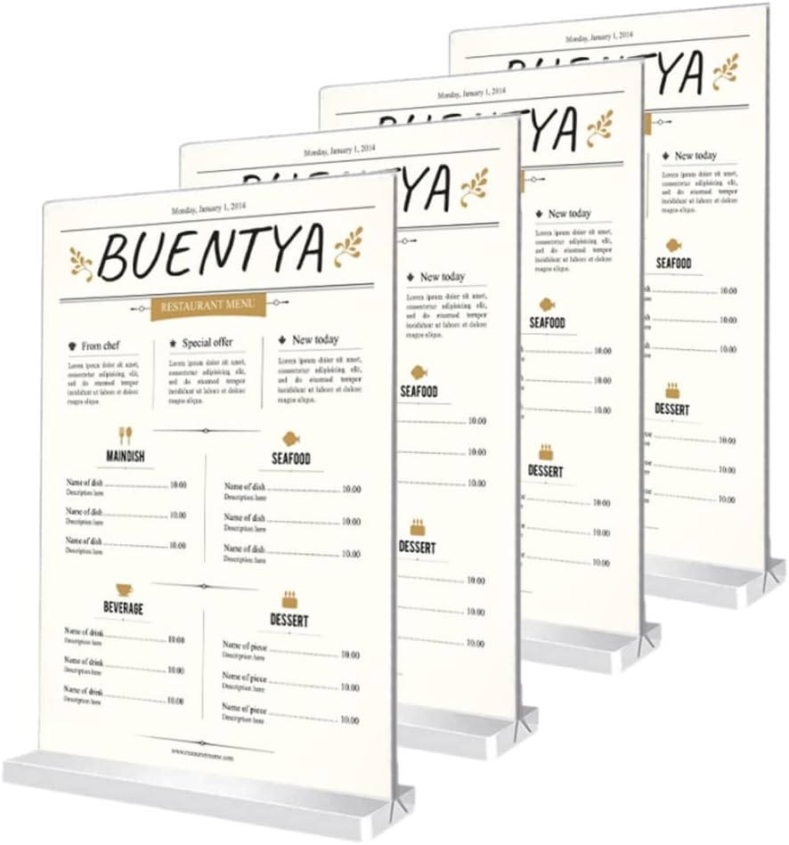 BUENTYA A6 Acrylic Sign Holder