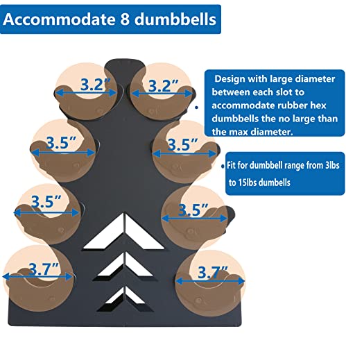 Dumbbell Storage Rack Weight Organizer Rack Only for Home Gym Weight Rack No need Assembly (4 tier)