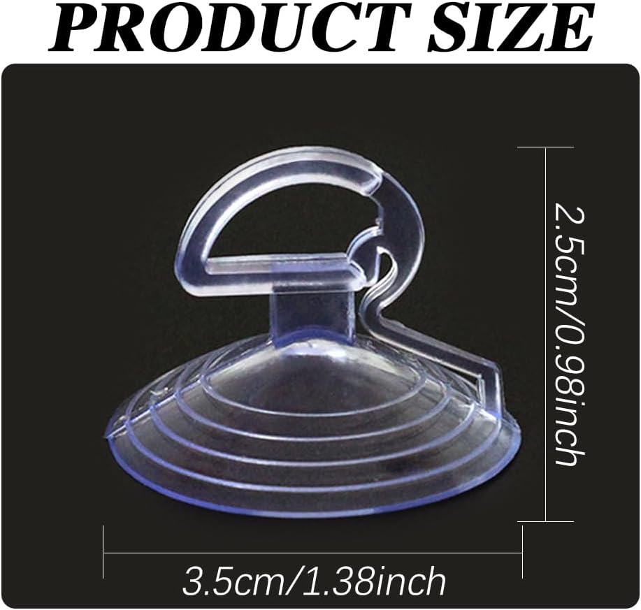 30PCS Car Glass Windshield Sunshade Suction Cups, Car Window Suction Cup, Powerful Vehicle Pull Ring Dovetail Sucker Hooks, Car Accessories Mini Adsorption Holder for Auto Kitchen Office Glass image 2