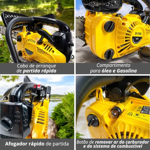 Motosserra a Gasolina Profissional 25.4cc - Alta Potência e Desempenho para Cortes Pesados, Ideal pa