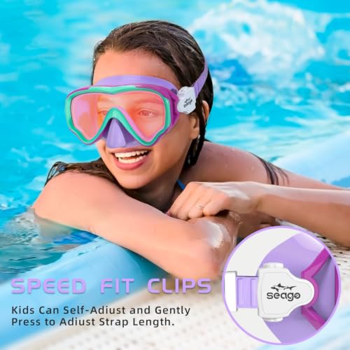 Seago Kids Swim Goggles for 6 14 8 12 4 7 Swimming Girls Boys Youth Anti Fog 180 Clear - image 6