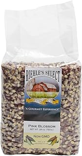 Riehle's Select Popping Corn - Pink Blossom Old Fashioned Whole Grain Popcorn - 28 Ounce Resealable Bag - Non GMO, Gluten Free, Microwaveable, Stovetop and Air Popper Friendly