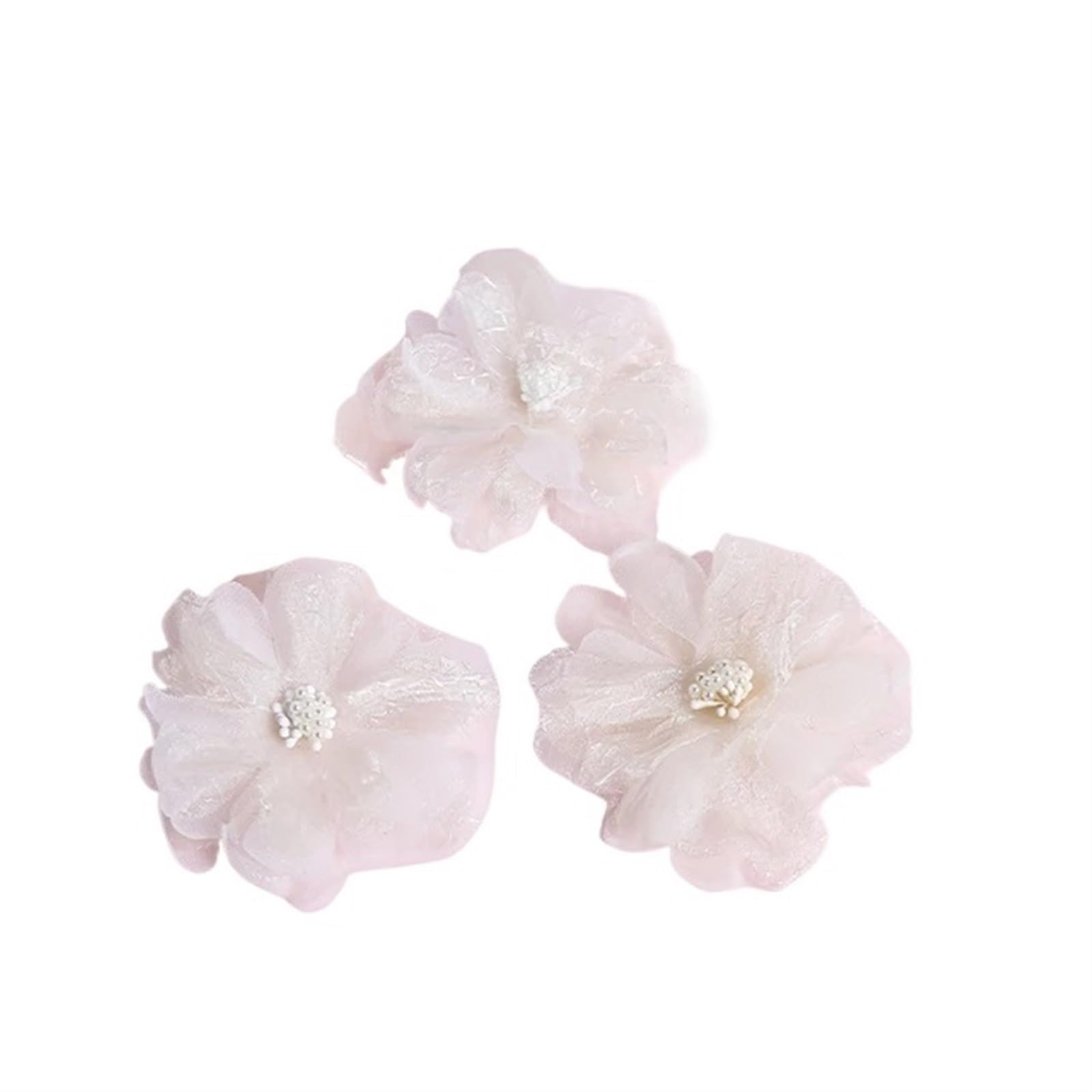 Fleur en mousseline blanche pour coiffure de mariage et DIY