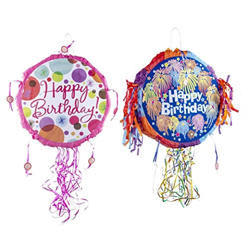 Leumuas Party Decorations Party Decorations For Girls Pinata For Kids Parties Party Pinata Happy Birthday Pinata Pull String For Children's Birthday Parties And Holiday Party Decorations Blue And Red #TOP3