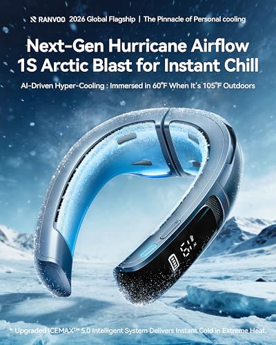 Image of AICE LITE MAX 2026 AI Neck Air Conditioner, Real AC Neck Fan Cooling, Blue