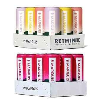 Marquis - Natural Energy Drink - Innovation Variety + Super Berry Bundle- Sugar Free - 0 Calories - 100mg of Organic Plant Based Caffeine - Yerba Mate - Green Tea - Vitamin C & B Vitamins - Vegan