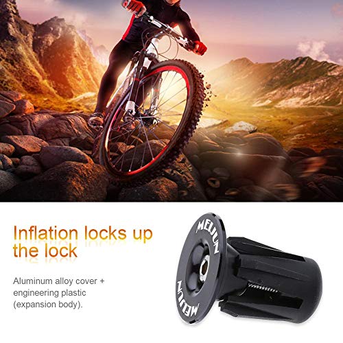 Yosoo Health Gear Bike Bar End Plugs, Bicycle Handlebar Grips, Aluminum Handlebar End Plugs, Mtb Road Bike Bmx Handlebar End S(Black) #TOP2