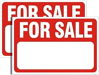 2PCS for Sale Car Sticker, 12 x 8 Self-Adhesive Sale Sign Vehicles Decal with Large Space for Handwriting, Automotive Advertising Signage for Indoor and Outdoor, Universal Fit (Style A)