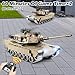 Supdex 1:18 RC Tank That Shoot BBS, 2.4G Metal M1A2 Abrams Remote Control Tank Model Toys, Army Toy with Smoke, Lights, Sound and Recoil,Military RC Vehicle for Adults and Kids 6+ Year Old