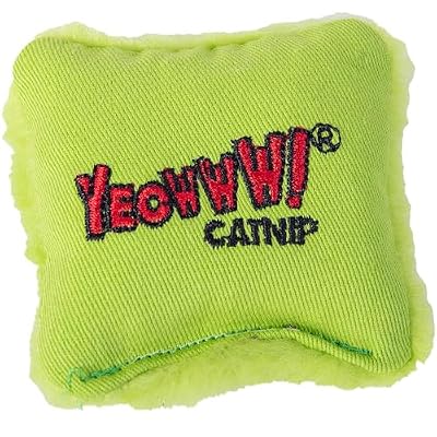 Yeowww Pillow Refills Catnip Toy, Green