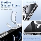 Flyzoo Clear Magnetic Case for iPhone 12 Pro (6.1'') with Camera Protector, [Compatible with MagSafe] [Non-Yellowing] [Shockproof & Antiscratch Protection] Hard Transparent Cover with Silicone, Clear - Image 7