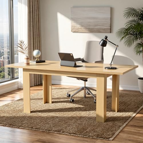 Miereirl Executive Extendable Home Office Desk, 59–77 Inch Modern Computer