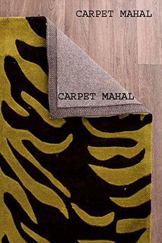 Image of Carpet Mahal Export Quality Handmade Tuffted Pure Woollen Carpet for Living Room Bedroom Size 5 x 8 feet (150X240 Cm) Color-Multi