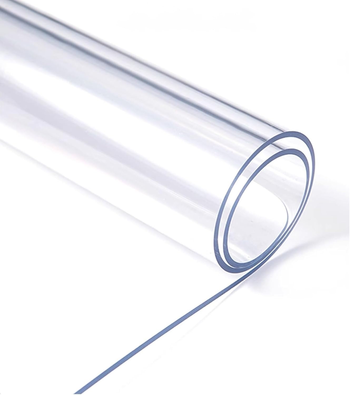 透明 PVC テーブルプロテクター – 厚さ 2mm の防水ビニールテーブルクロス、拭き取り可能な透明プラスチックカバー、キッチン、