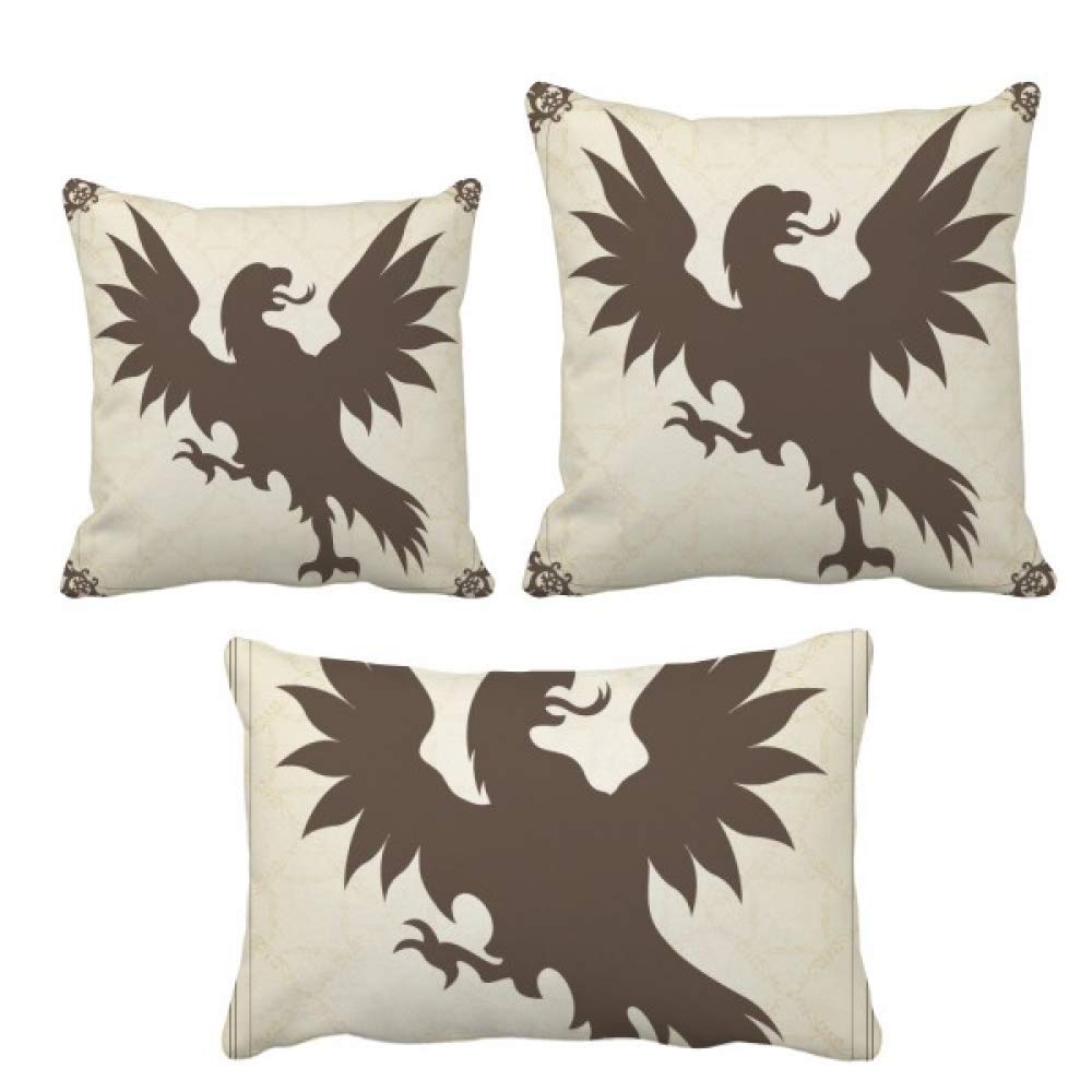 Ensemble de coussin emblème national animaux de l'Europe décoratif