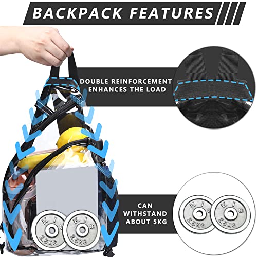 Osoce Clear Sling Bag With Reflective Belt- Transparent Crossbody Backpack Shoulder Casual Daypack Clear Bag For Men Women Outdoor Cycling Hiking Travel #TOP6