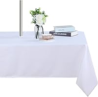 Vista 23 de Fitable Cubierta de Mesa Ovalada Oblonga para Exteriores e Interiores - Mantel Lavable Impermeable Sin Arrugas con Cremallera y Orificio para Beige