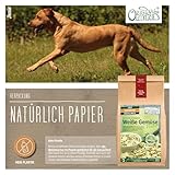ORIGINAL LECKERLIES Weiße Hunde Gemüse-Flocken Black&White, 1 kg getreidefreie Gemüseflocken, Hundeflocken, Barf Zusatz Hund Hundefutter – Naturprodukt für Hunde