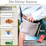 Heimatpfoten® Leckerlitasche für Hunde aus Kunstleder - Gassitasche mit Einhand Magnet-Verschluss - Hunde-Leckerli-Beutel (Größe S - Schwarz)