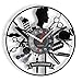 Orologi da parete con dischi in vinile Strumenti per barbieri Orologio da parete in vinile Album Strumento per parrucchieri Design moderno che cambia colore da parete Negozio di barbiere Decor Orolog