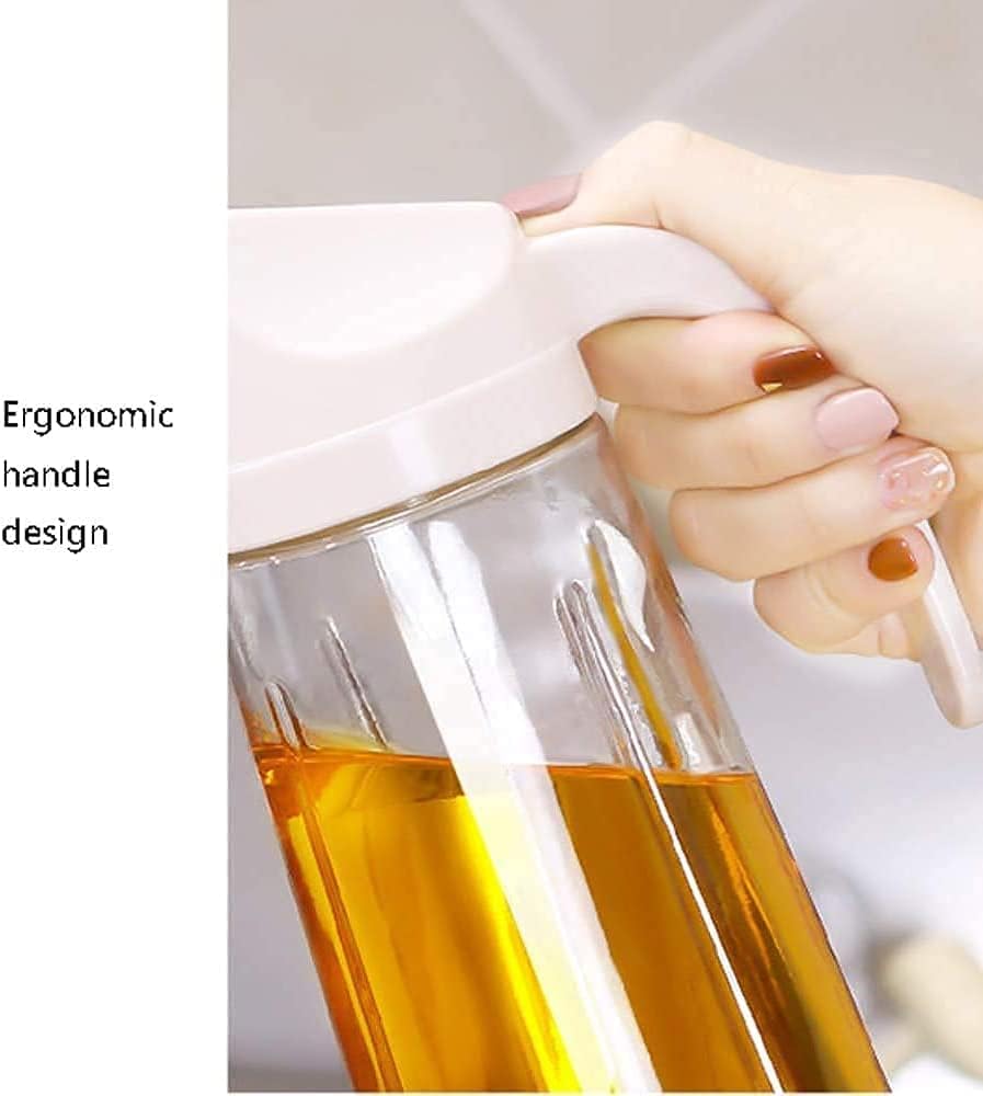 Oil and Vinegar Dispenser Oil and Vinegar Dispenser, Bot Glass Bottle Leakproof Condiment Container with Automatic Cap and Stopper cooking (Size : 300ml)