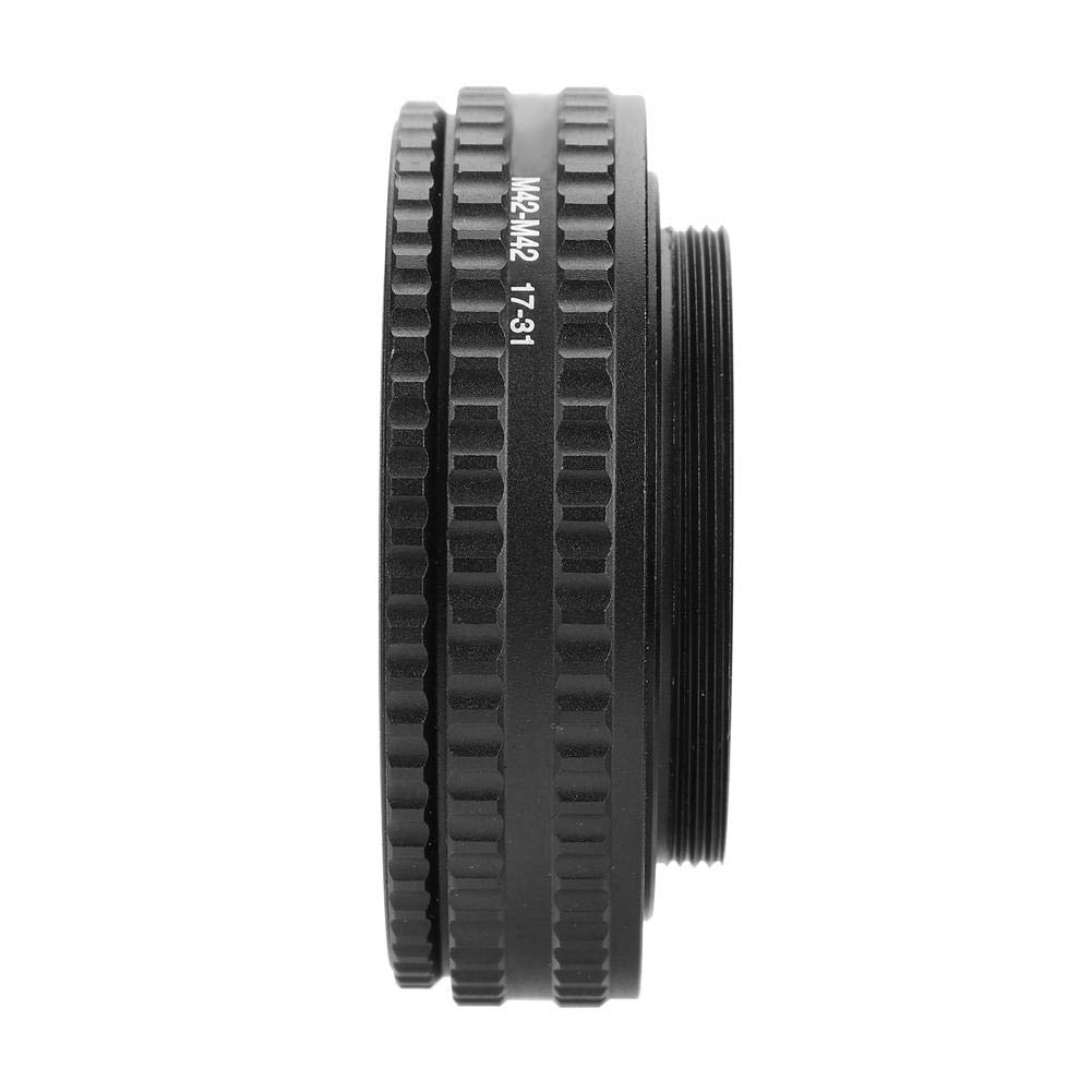 Vbestlife Regulowany adapter Helicoid z ogniskiem M42 do M42 skupiający helikoid adapter do montażu obiektywu makro rura akcesorium (17 mm-31 mm)