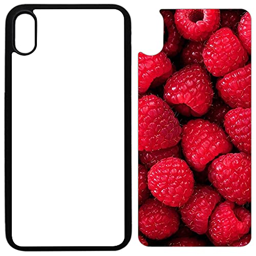 INNOSUB [10 Pack] Sublimation Phone Cases Compatible with iPhone Xs MAX - Rubber Black Blank Dye Cases and Aluminum Inserts for Dye Sublimation/Printable Phone Cover Blanks