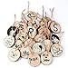 Rodajas Madera 7-8 cm, Zoneyan Rodajas De Madera Círculos Natural, 30 PCS...