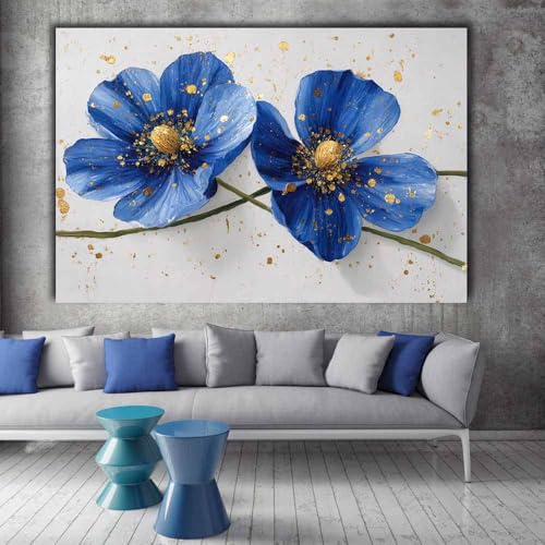 Tableau sur toile fleurs décoration murale moderne multicolore 40x60