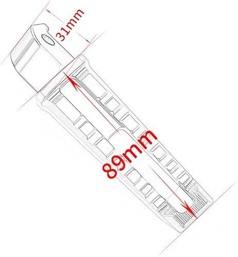 Miniatura 2 de Modeer Para MT07 FZ07 2014-2023 2024 2025 Motocicleta Trasero Estriberas Pasajero Reposapiés MT 07 mt07 Accesorios Color Negro