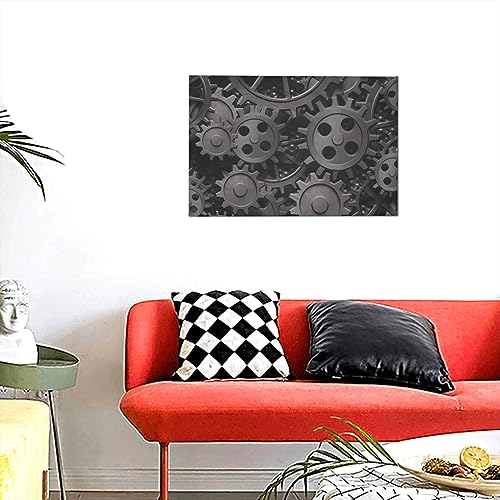 Poster toile engrenages anciens pour sublimer un mur vide - 5
