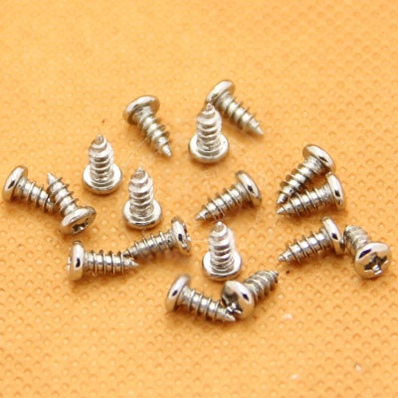 M1.5 M1.7 Phillips Screw Round Head Bolts Cross Pan Head Self-Tapping Screws Nickel Plated 4-16mm Length - (Size: M1.7x6mm)
