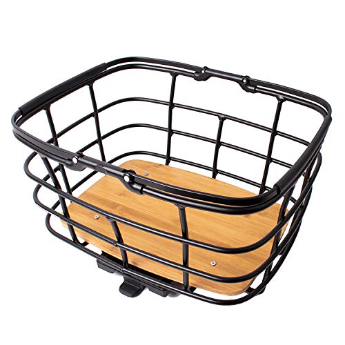 AtranVelo Duo L AVS Farhrradkorb Schwarz 36 x 44 x 26 cm